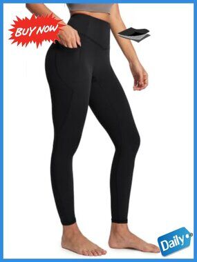 Compression Leggings w/ Pockets Tummy Control High Waist Yoga Pants